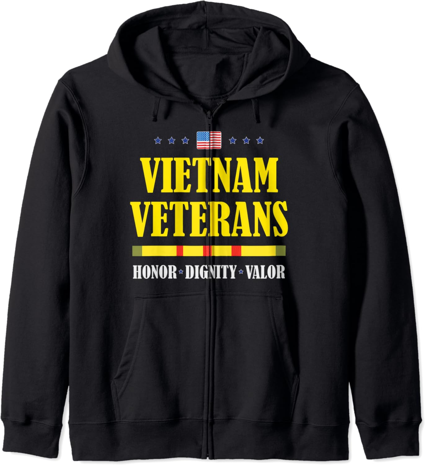 Vietnam War Veteran Zip Hoodie Amazon.co.uk Fashion